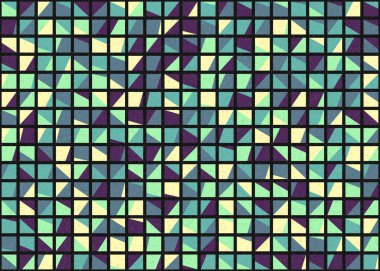 Soyut Geometrik Desen üretken hesaplama sanatı çizimi