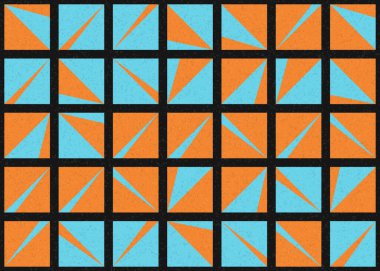 Soyut Geometrik Desen üretken hesaplama sanatı çizimi