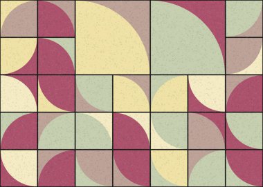 Soyut Geometrik Desen üretken hesaplama sanatı çizimi