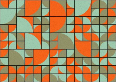 Soyut Geometrik Desen üretken hesaplama sanatı çizimi