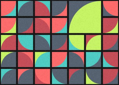 Soyut Geometrik Desen üretken hesaplama sanatı çizimi