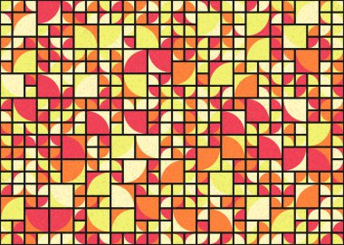 Soyut Geometrik Desen üretken hesaplama sanatı çizimi