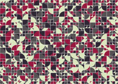 Soyut Geometrik Desen üretken hesaplama sanatı çizimi