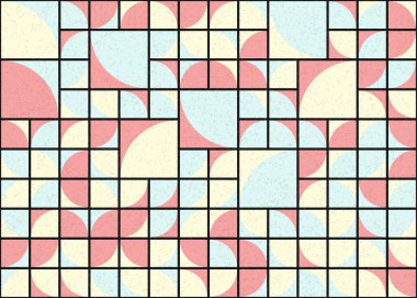 Soyut Geometrik Desen üretken hesaplama sanatı çizimi