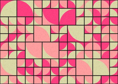 Soyut Geometrik Desen üretken hesaplama sanatı çizimi