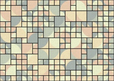 Soyut Geometrik Desen üretken hesaplama sanatı çizimi