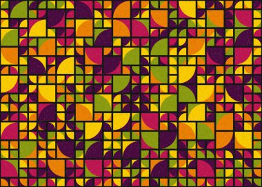 Soyut Geometrik Desen üretken hesaplama sanatı çizimi