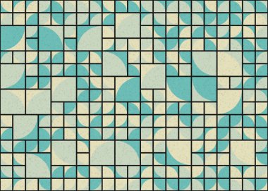 Soyut Geometrik Desen üretken hesaplama sanatı çizimi