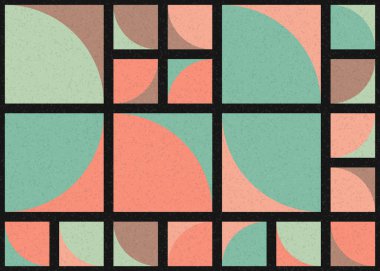 Soyut Geometrik Desen üretken hesaplama sanatı çizimi