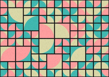 Soyut Geometrik Desen üretken hesaplama sanatı çizimi