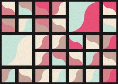 Soyut Geometrik Desen üretken hesaplama sanatı çizimi