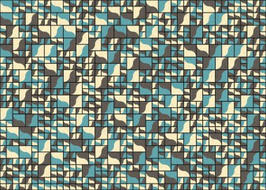 Soyut Geometrik Desen üretken hesaplama sanatı çizimi