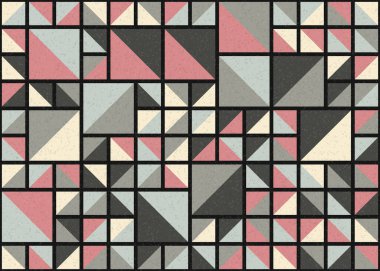 Soyut Geometrik Desen üretken hesaplama sanatı çizimi