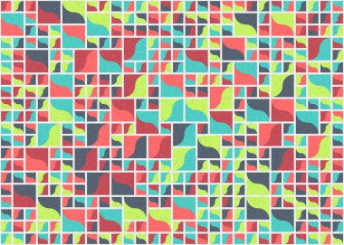 Soyut Geometrik Desen üretken hesaplama sanatı çizimi