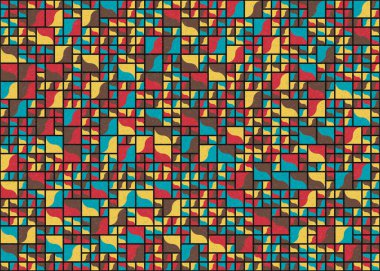 Soyut Geometrik Desen üretken hesaplama sanatı çizimi