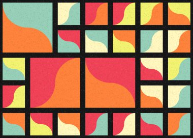 Soyut Geometrik Desen üretken hesaplama sanatı çizimi