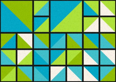 Soyut Geometrik Desen üretken hesaplama sanatı çizimi