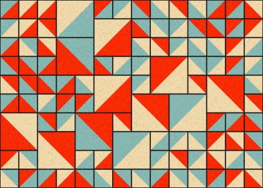 Soyut Geometrik Desen üretken hesaplama sanatı çizimi