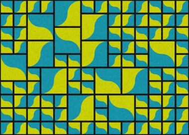 Soyut Geometrik Desen üretken hesaplama sanatı çizimi