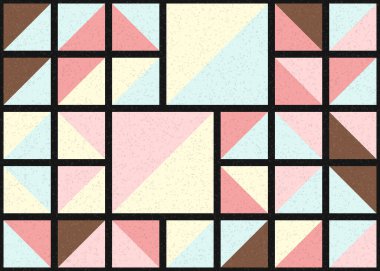 Soyut Geometrik Desen üretken hesaplama sanatı çizimi