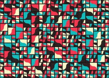 Soyut Geometrik Desen üretken hesaplama sanatı çizimi