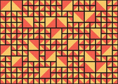 Soyut Geometrik Desen üretken hesaplama sanatı çizimi