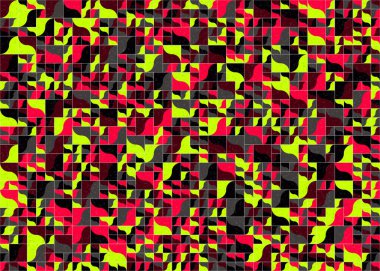 Soyut Geometrik Desen üretken hesaplama sanatı çizimi