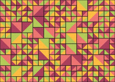 Soyut Geometrik Desen üretken hesaplama sanatı çizimi