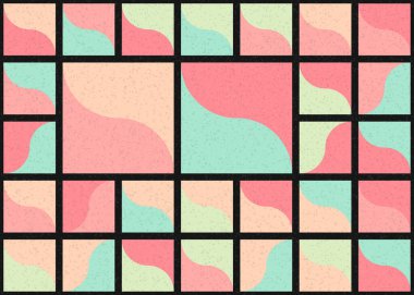 Soyut Geometrik Desen üretken hesaplama sanatı çizimi