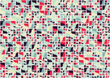 Soyut Geometrik Desen üretken hesaplama sanatı çizimi