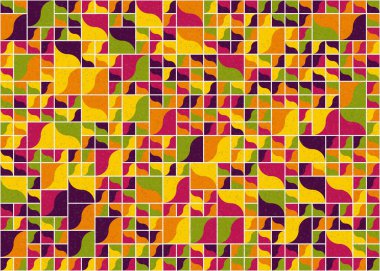 Soyut Geometrik Desen üretken hesaplama sanatı çizimi