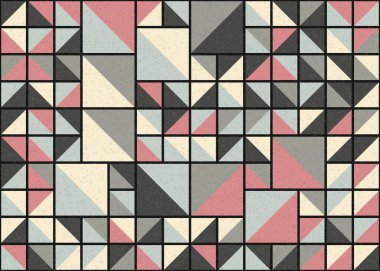 Soyut Geometrik Desen üretken hesaplama sanatı çizimi