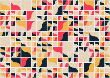 Soyut Geometrik Desen üretken hesaplama sanatı çizimi