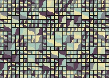 Soyut Geometrik Desen üretken hesaplama sanatı çizimi