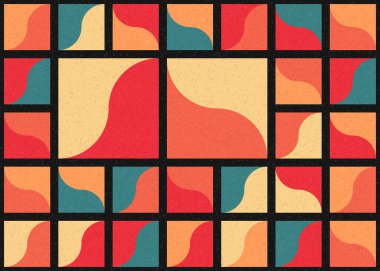 Soyut Geometrik Desen üretken hesaplama sanatı çizimi