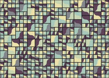 Soyut Geometrik Desen üretken hesaplama sanatı çizimi