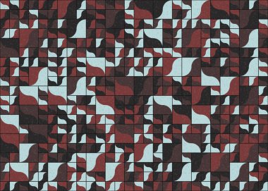 Soyut Geometrik Desen üretken hesaplama sanatı çizimi