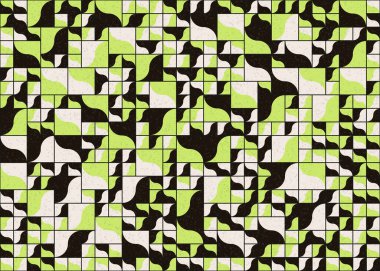 Soyut Geometrik Desen üretken hesaplama sanatı çizimi