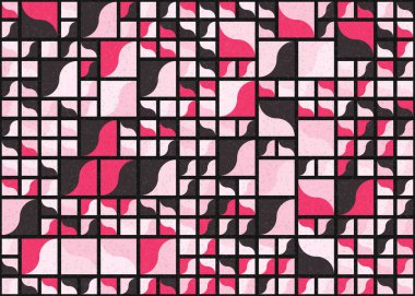 Soyut Geometrik Desen üretken hesaplama sanatı çizimi