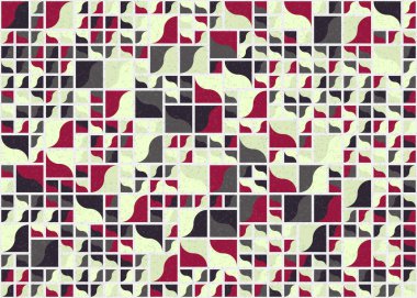 Soyut Geometrik Desen üretken hesaplama sanatı çizimi