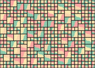 Soyut Geometrik Desen üretken hesaplama sanatı çizimi
