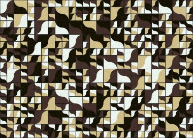 Soyut Geometrik Desen üretken hesaplama sanatı çizimi