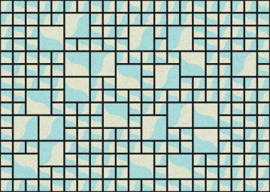 Soyut Geometrik Desen üretken hesaplama sanatı çizimi