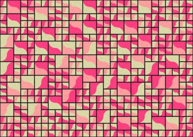 Soyut Geometrik Desen üretken hesaplama sanatı çizimi