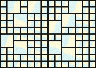 Soyut Geometrik Desen üretken hesaplama sanatı çizimi