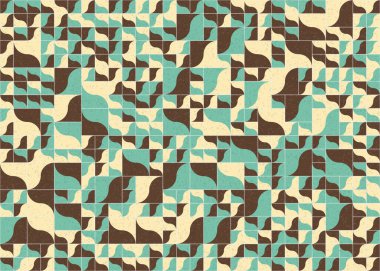 Soyut Geometrik Desen üretken hesaplama sanatı çizimi