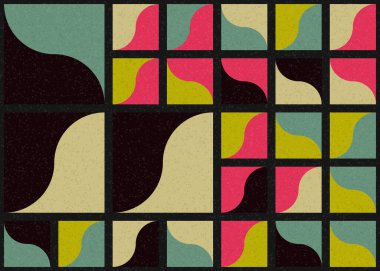 Soyut Geometrik Desen üretken hesaplama sanatı çizimi