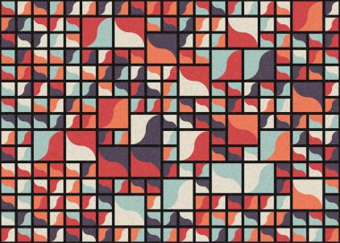 Soyut Geometrik Desen üretken hesaplama sanatı çizimi