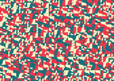 Soyut Geometrik Desen üretken hesaplama sanatı çizimi