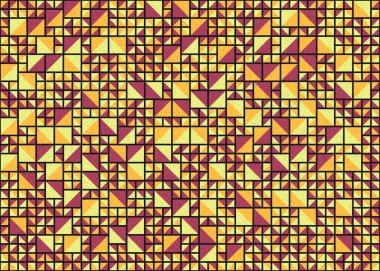 Soyut Geometrik Desen üretken hesaplama sanatı çizimi